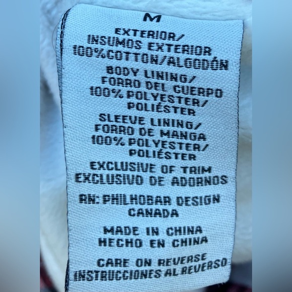 EUC BC Clothing Red and Black Plaid Button Down Jacket Shirt Size Medium - Picture 9 of 12